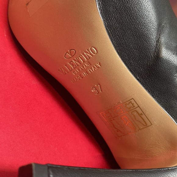 Valentino Thigh High Boots Garvani Over the Knee Black Zip Up Leather Stiletto - Picture 15 of 17